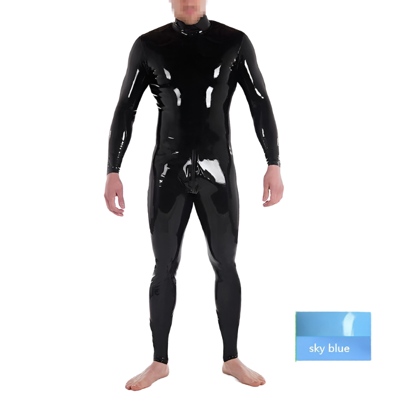 House Of Dasein Custom Latex Catsuit For Men With Crotch Zipper