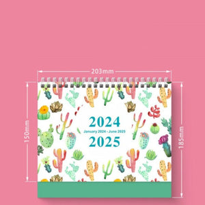 2024 English Creative Simple Desk Calendar Spring Flowers