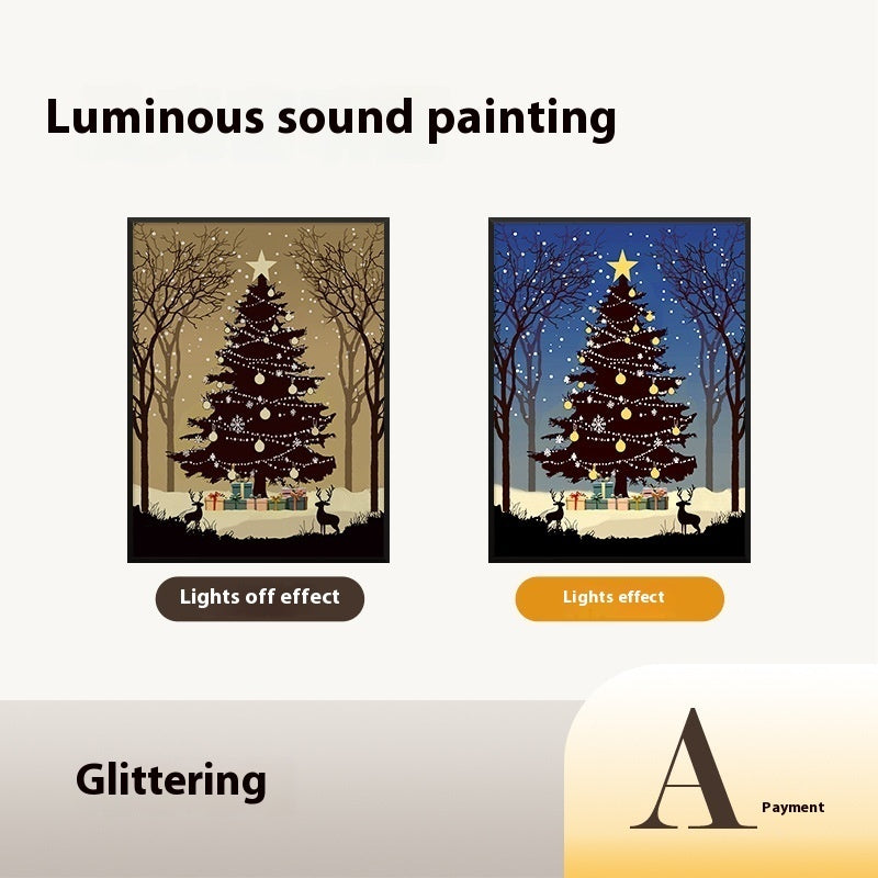 Luminous Speaker Christmas Tree Painting Bluetooth Ornaments Decor