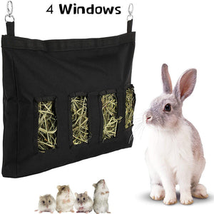 Hanging Hay Storage Feeder Bag For Guinea Pigs Rabbits Hamsters