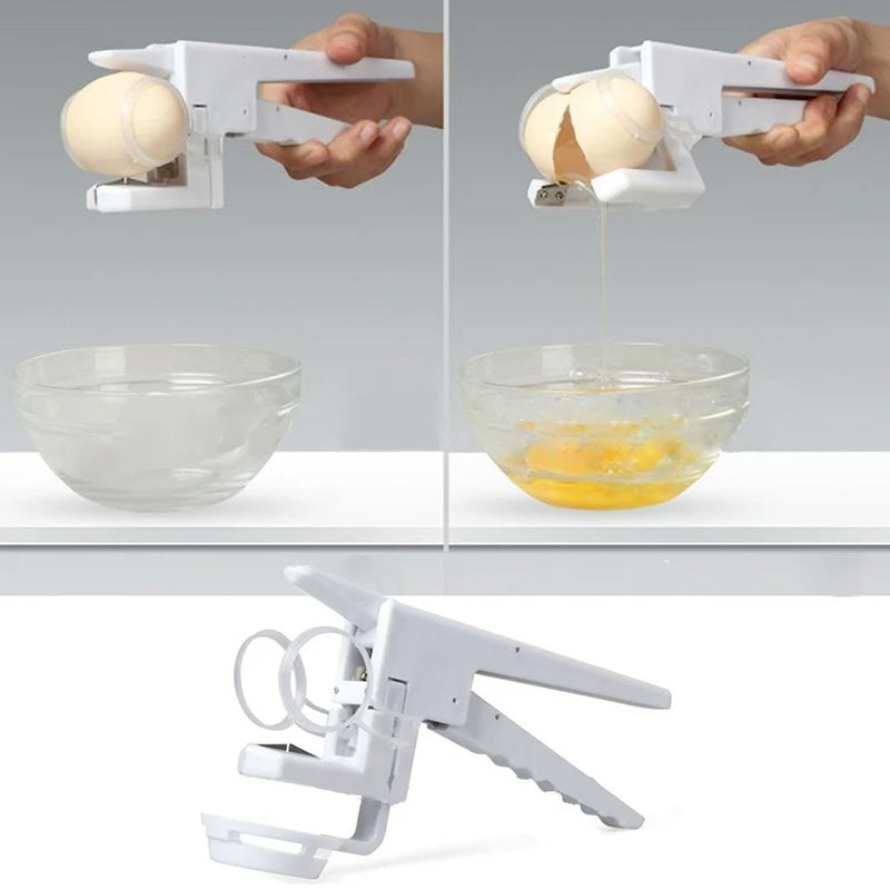 Handheld Plastic Egg Cracker Breaker Separator Kitchen Gadget Tool