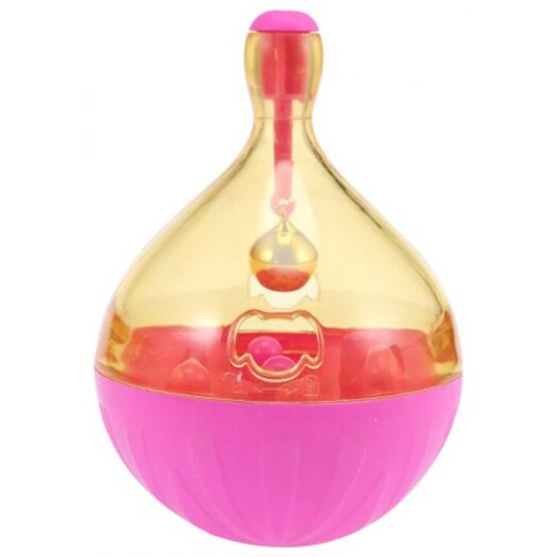 Daruma Doll Leakage Food Ball Pet Toy Light Pink