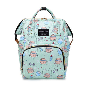 Cute Colourful Multifunctional Backpack Nappy Bag