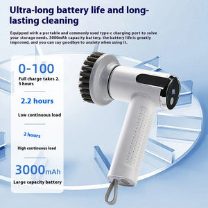 Multifunctional Smart Display Electric Cleaning Brush Wireless Kitchen Tool