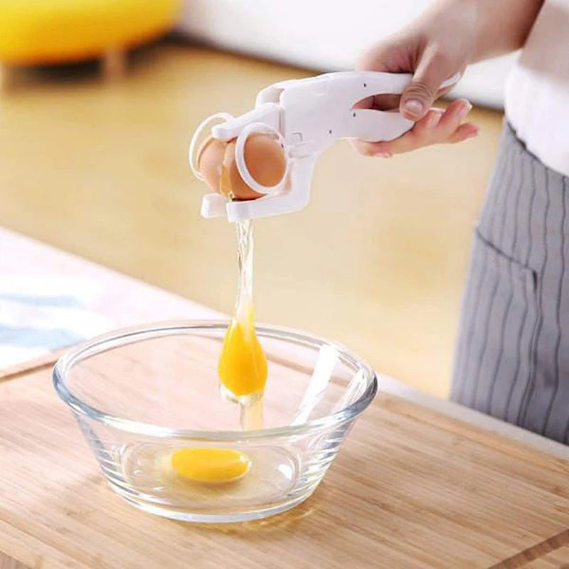 Handheld Plastic Egg Cracker Breaker Separator Kitchen Gadget Tool