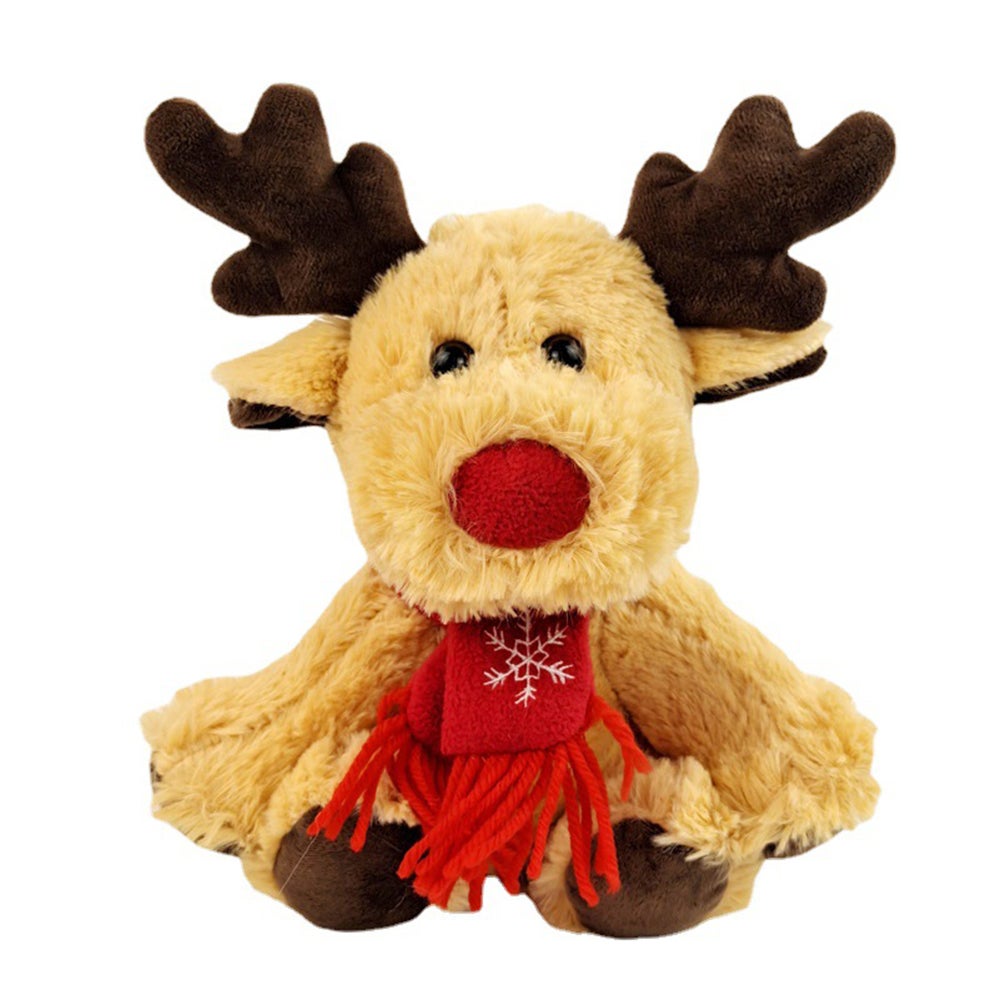 Deer Christmas Red Scarf Elk Stuffed Animal Doll Plush Toys Gnomes Dec