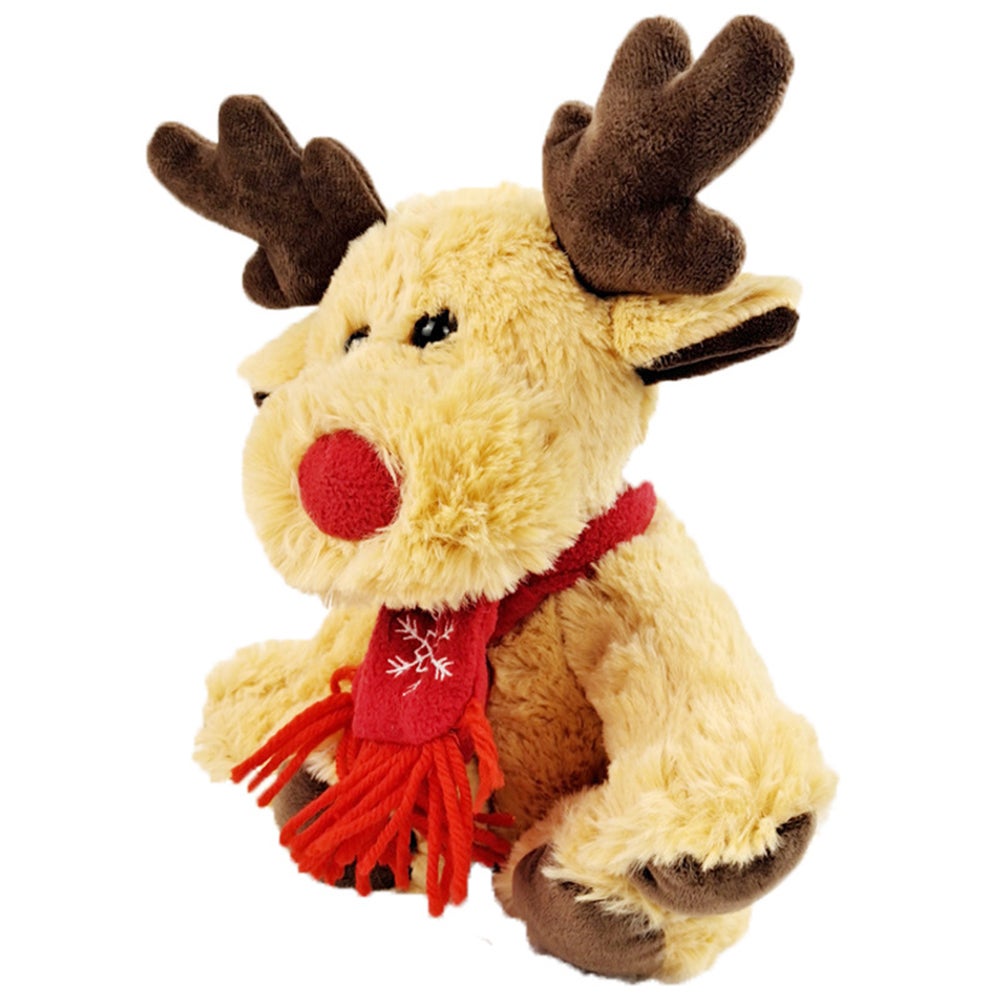 Deer Christmas Red Scarf Elk Stuffed Animal Doll Plush Toys Gnomes Dec