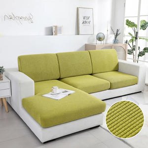 Sofa Cover Green Polyester Thick Stretchable Cushion For Living Room Slipcovers