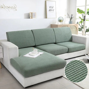 Sofa Cover Cypress Green Polyester Thick Stretchable Cushion Slipcover Normal Size