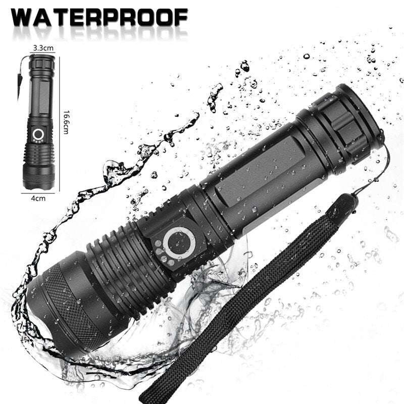 Rechargeable Powerful High Lumens Xhp50 Flashlight Led Torch