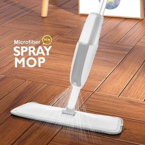 Spray Mop With Reusable Microfiber Pads 360 Degree Metal Handle For Home Kitchen Laminate Wood Ceramic Tiles Floor Clean