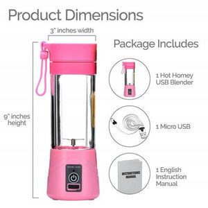 6 Blades Portable Blender Bottle Travel Usb Electric Juicer Cup Machine