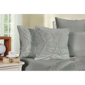 Diamond Pintuck Premium Ultra Soft Cushion Covers 2-Pack Grey