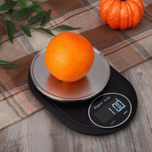 Digital Kitchen Scale Battery Portable Backlit Lcd Screen 5Kg / 1G Black