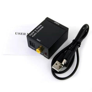 Digital To Analog Fiber Coaxial Audio Converter Black Host Usb Cable