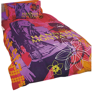 Disney Hannah Montana Purple Quilt Cover Set Single