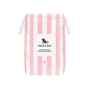 Dock & Bay Adult Poncho Hooded Towel | Cabana Collection Malibu Pink S