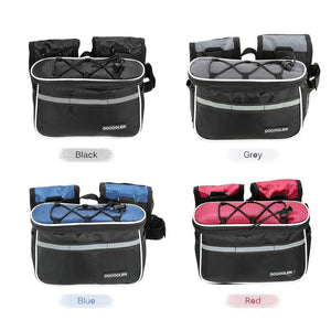 Detachable Bike Bicycle Cycle Front Frame Bag Tube Pouch Pack Cross Body Black