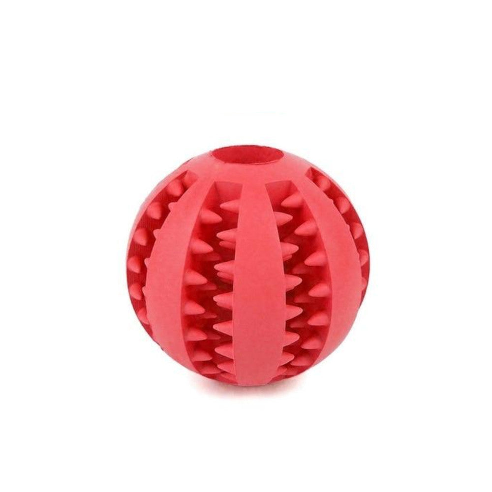 Dog Chew Rubber Ball Toy Dental Clean Teeth Healthy Treat Gum Bite Puppy Pet Play