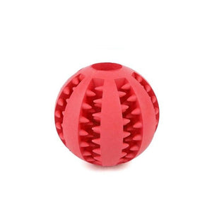 Dog Chew Rubber Ball Toy Dental Clean Teeth Healthy Treat Gum Bite Puppy Pet Play