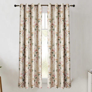 500Cm Beige Flower Design Modern Luxury Retro Style Curtain For Decor