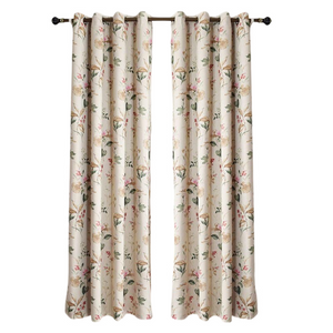 500Cm Beige Flower Design Modern Luxury Retro Style Curtain For Decor