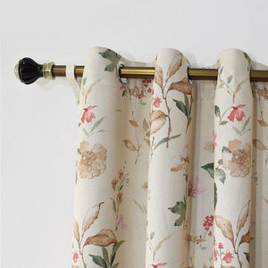 500Cm Beige Flower Design Modern Luxury Retro Style Curtain For Decor