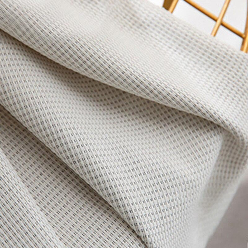 300 Centimetre Beige Modern Waffle Plaid Curtain For Living Room Bedroom Dining Balcony