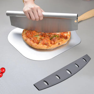 12 Inch By 14 Pizza Cutter And Shovel With Foldable Wooden Handle Bakeware Kitchen Tools