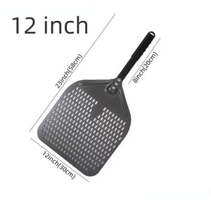 Pizza Shovel 30 Centimetre X 58 Dark Grey Perforated Peel With Metal Handle