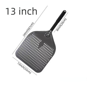 Pizza Shovel 33 Centimetre X 61 Dark Grey Perforated Peel With Metal Handle