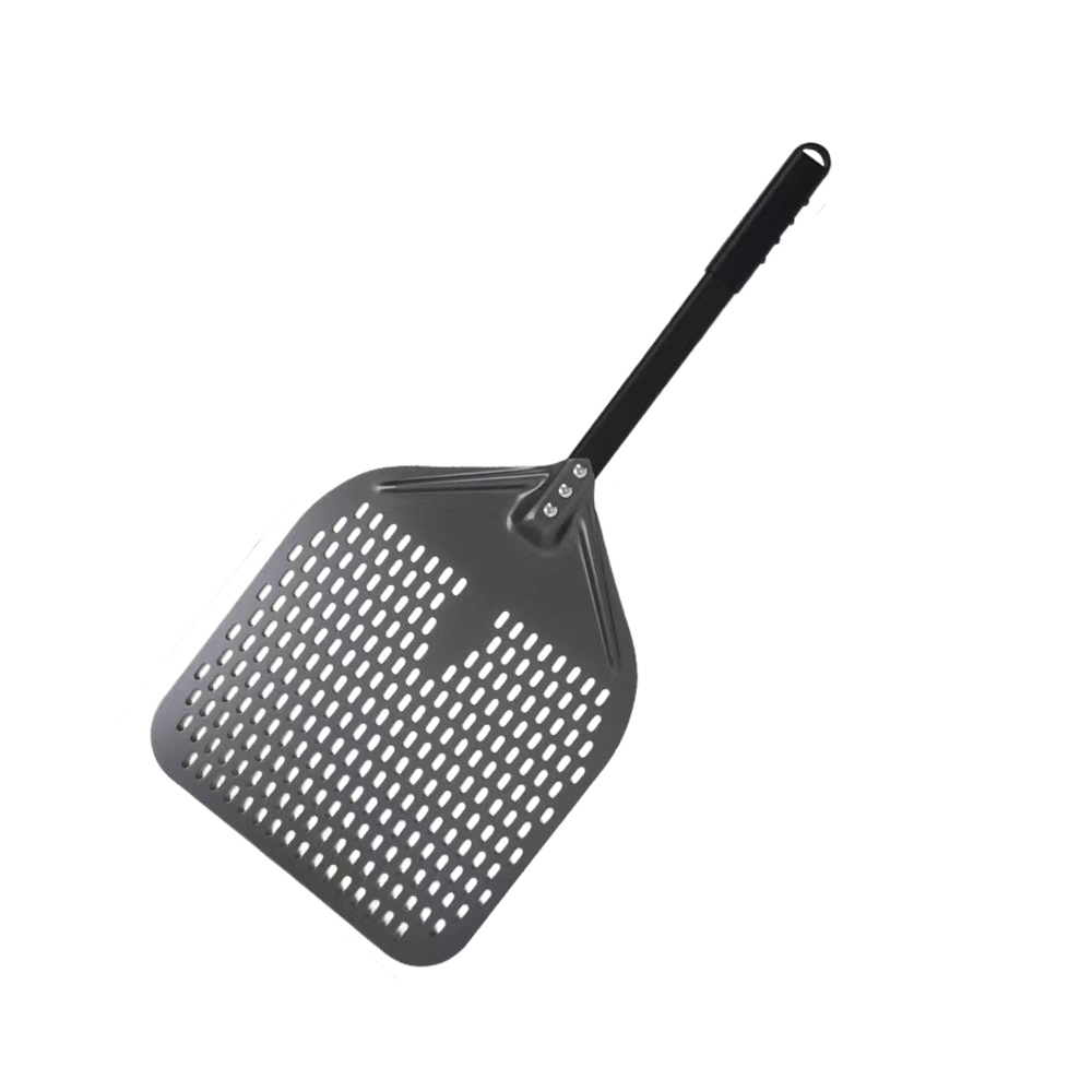 Pizza Shovel 33 Centimetre X 74 Dark Grey Perforated Peel Metal Handle Baking Accessory