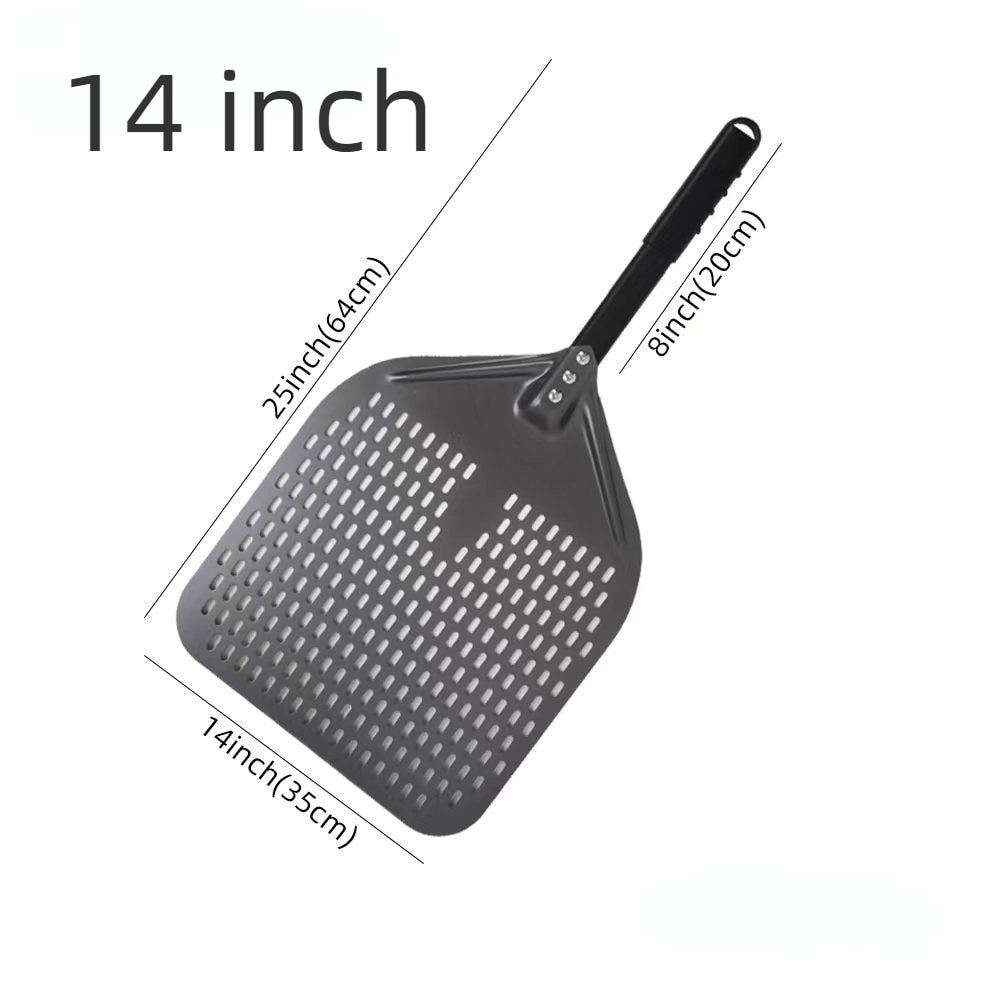 Pizza Shovel 35 Cm X 64 Dark Grey Perforated Peel With Metal Handle Baking Tool