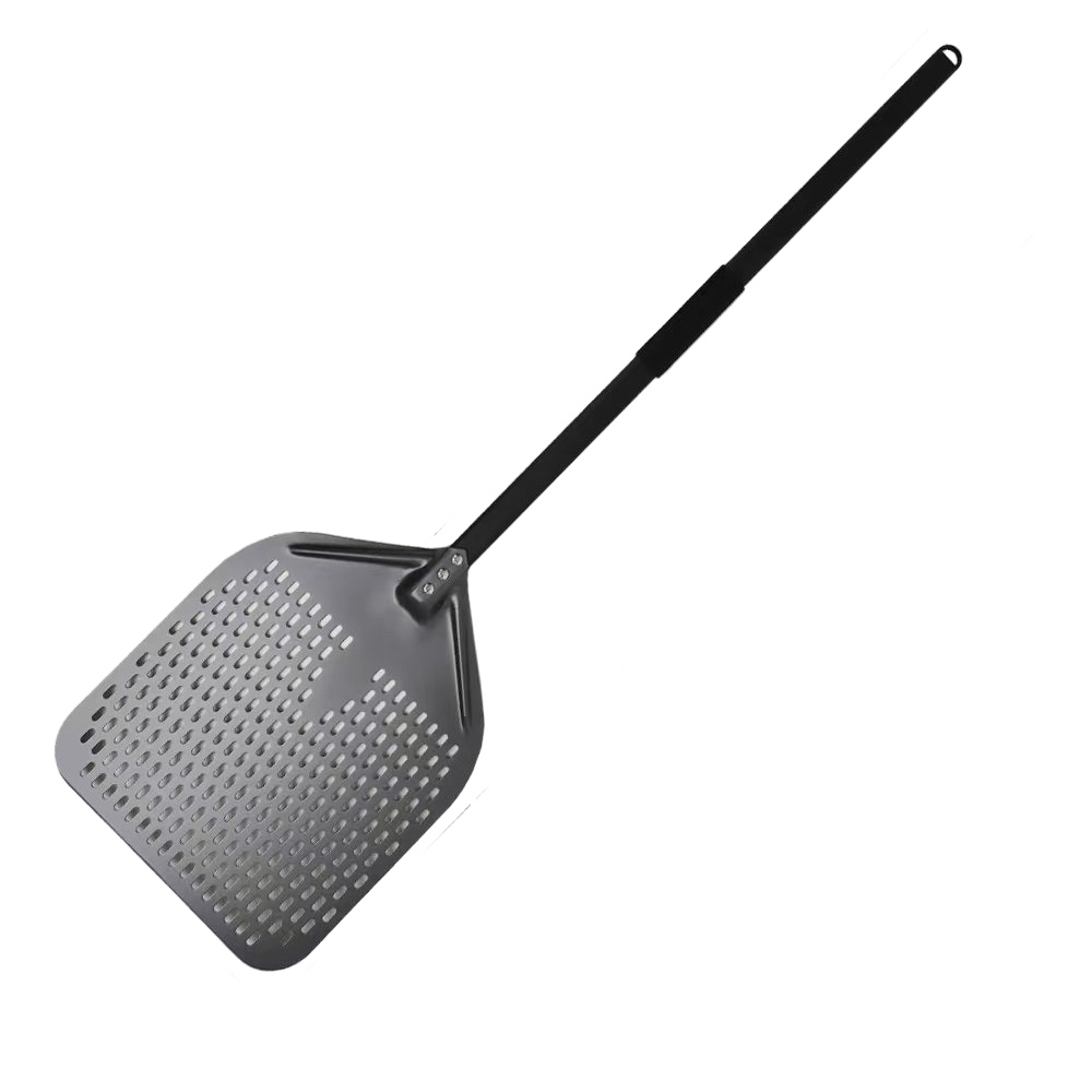 Pizza Shovel 35 Centimetre X 116 Dark Grey Perforated Peel Metal Handle Baking Accessory