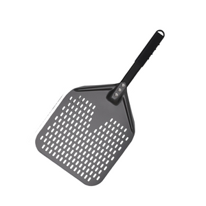 Pizza Shovel 28 Centimetre X 58 Dark Grey Perforated Peel With Metal Handle