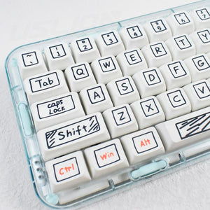 Keycap Keyboard White Notes Theme 125 Anime Keys Mechanical Keycaps For Keyboards