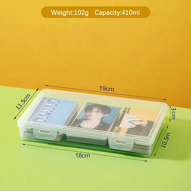 Storage Box 19X11.5X3cm Photocards Collection Organizer For Organisation
