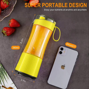 Mini Juicer Green Portable Blender Rechargeable Bottle Shaker 380Ml