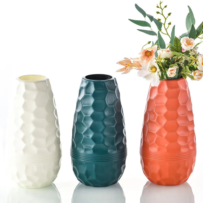 Flower Vase Blue Large Meteorite Nordic Style Table Decor For Garden