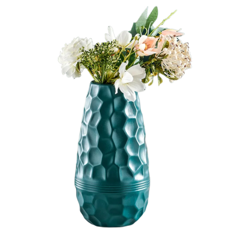 Flower Vase Blue Large Meteorite Nordic Style Table Decor For Garden