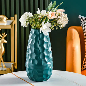 Flower Vase Blue Large Meteorite Nordic Style Table Decor For Garden