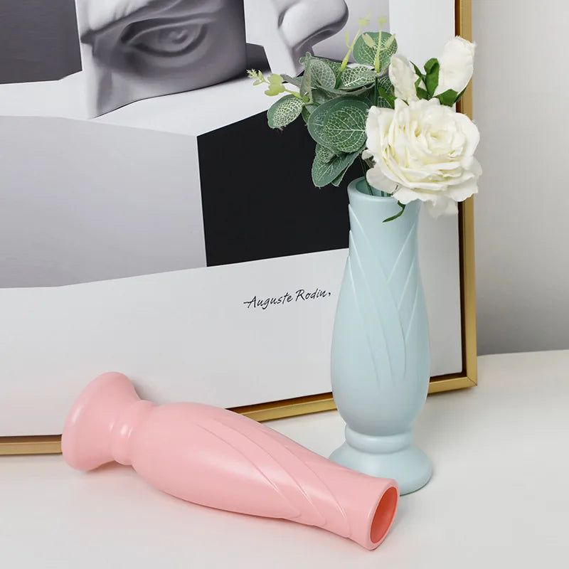Flower Vase Light Green Small Nordic Style Pot Garden Decor Vases