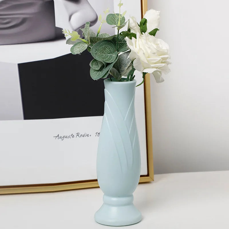 Flower Vase Light Green Small Nordic Style Pot Garden Decor Vases
