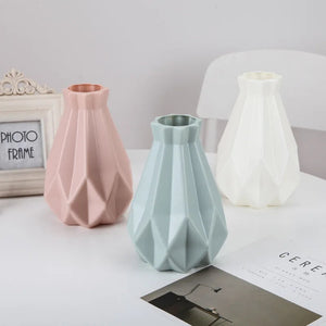 Flower Vase Pink Medium Geometric Style Nordic Pot Home Decor Vases