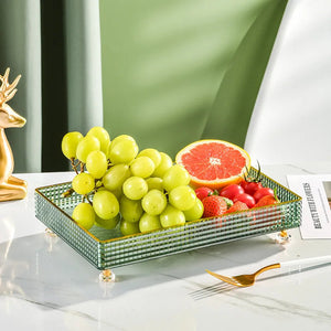 Food Container With Tray Gray Fruit Plate 6 Grids Nordic Plastic Style For Kitchen Dining