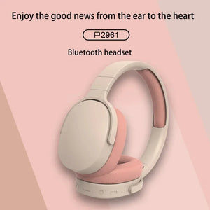Headphone Pink Bluetooth P2961 9D Stereo Music Hifi Bass P9 Headset Mobile Accessories
