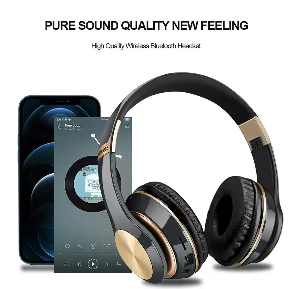 Headphone Grey T5 Bluetooth Wireless Noise Canceling Microphone Headsets