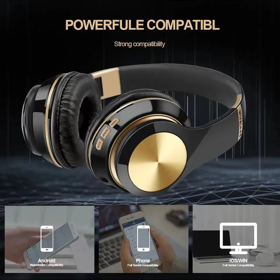 Headphone Grey T5 Bluetooth Wireless Noise Canceling Microphone Headsets