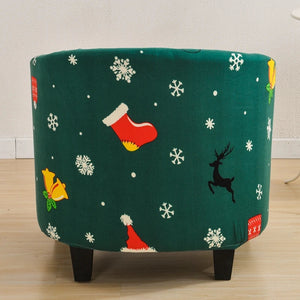 Sofa Cover Green Christmas Design Dust Proof Chair Tub Slipcover Decor