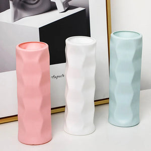 Flower Vase Sky Blue Small Nordic Plastic Table Centerpiece Decor Vases